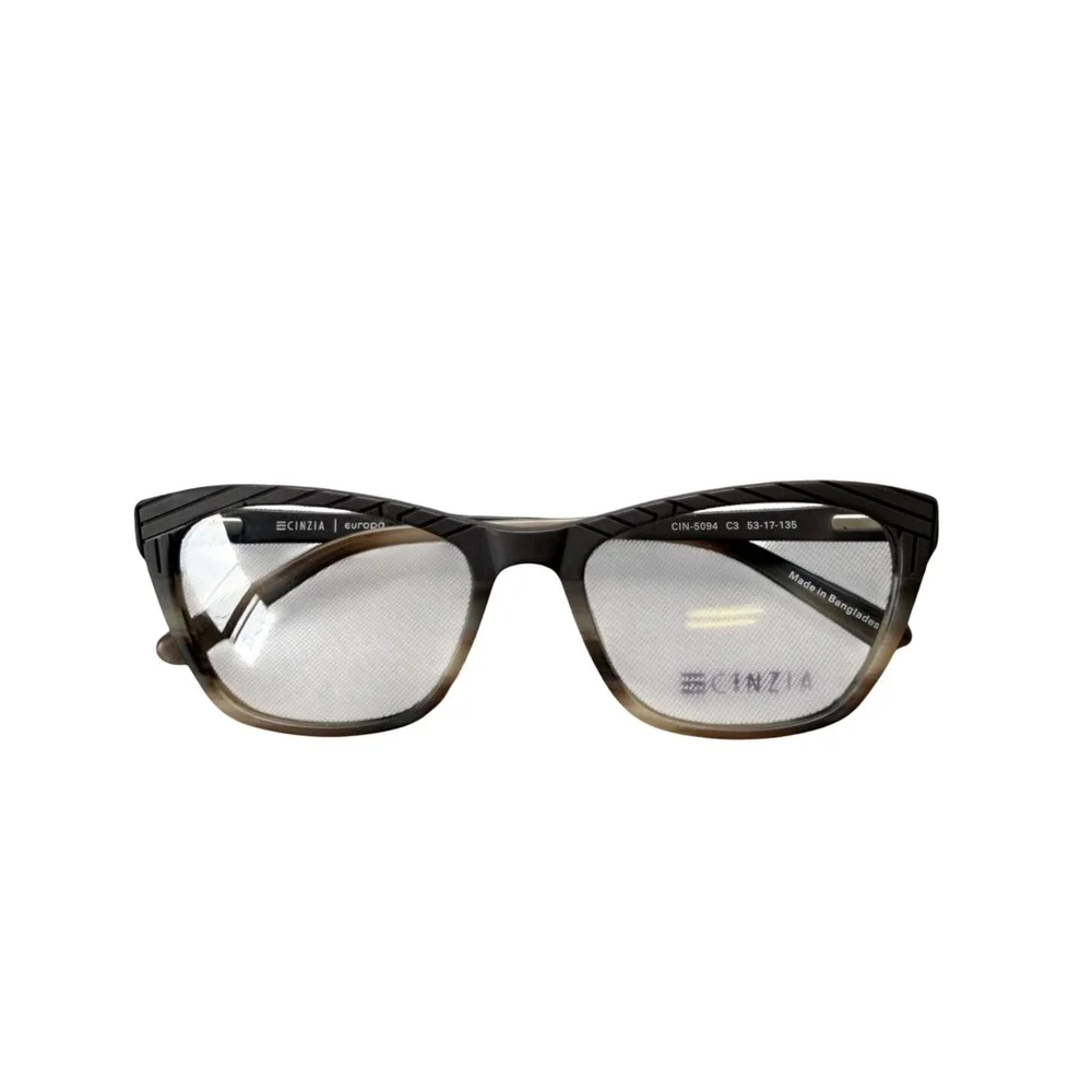 Cinzia Eyeglass Frames Women 53-17-135 Brown Gradient CIN-5094 C3 Geometric Art
